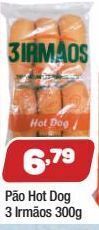 Pão hot dog 3 irmãos 300g
