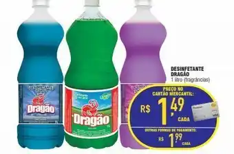 Mercantil Rodrigues Desinfetante dragão 1 litro (fragrâncias) oferta