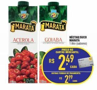 Mercantil Rodrigues Néctar/suco maratá 1 litro (sabores) oferta