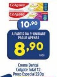 Arena Atacado Creme Dental Colgate Total 12 preco especial 220g oferta