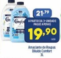Arena Atacado Amaciante de Roupas Diluido Comfort 3L oferta