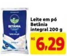 Leite em po Betania integral 200g