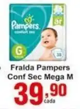 Rossi Supermercado Fralda Pampers Comfort Sec Mega M oferta