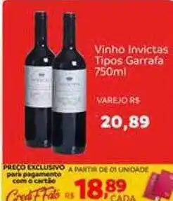 Max Atacadista Vinho Invictas Tipos Garrafa oferta
