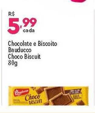 Supper Rissul Chocolate E Biscoito Bauducco Choco Biscuit oferta
