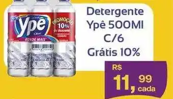 Detergente Ypê C 6 Gratis 10%