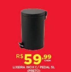 DB Supermercados Lixeira inox oferta