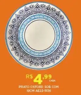 DB Supermercados Pratos oxford 19cm oferta