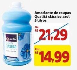 Mercado Extra Amaciante de Roupas Qualita classico azul 5L oferta