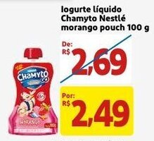 Mercado Extra Iogurte Liquido Chamyto Nestle pouch 100g oferta