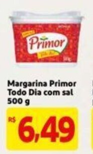 Extra Supermercado Margarina Primor Todo Dia com sal 500g oferta