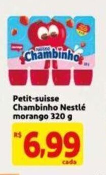 Extra Supermercado Petit Suisse Chambinho Nestle Morango 320g oferta