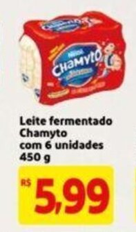 Extra Supermercado Leite Fermentado Chamyto com 6 unidades 450g oferta