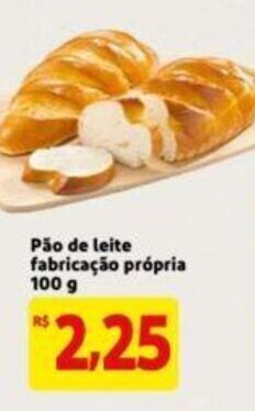 Extra Supermercado Pao de leite fabricacao propria 100g oferta