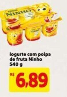 Extra Supermercado Iogurte com polpa de fruta Ninho 540g oferta