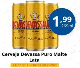 Superbom Supermercado Cerveja Devassa puro Malte lata 269ml oferta