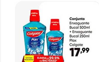 Zaffari Conjunto Enxaguante Bucal + Enxaguante Bucal Plax Colgate oferta