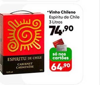 Zaffari Vinho Chileno Espiritu De Chile oferta