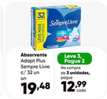 Zaffari Absorvente Adapt Plus Sempre Livre C- 32 oferta