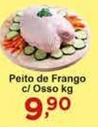 Rossi Supermercado Peito de Frango c/ Osso 1kg oferta