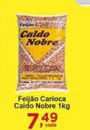 Rossi Supermercado Feijao Carioca Caldo Nobre 1kg oferta