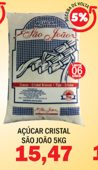 Supermercados Mendonça Acucar cristal Sao Joao 5kg oferta