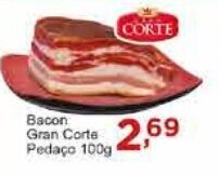 Rossi Supermercado Bacon Gran Corte pedaco 100g oferta