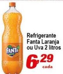 Ricoy Supermercados Refrigerante Fanta Laranja ou Uva 2L oferta