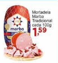 Rossi Supermercado Mortadela Marba Trad. cada 100g oferta