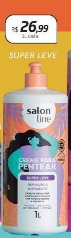 Creme para pentear salon line super leve1kg