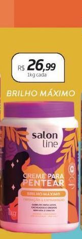 Drogal Creme para pentear salon line brilho máximo 1kg oferta