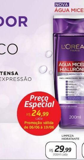 Drogal Agua micelar hialuronico l'oreal 200ml oferta