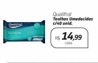 Drogal Qualifral toalhas umedecidas c/40 unid. oferta