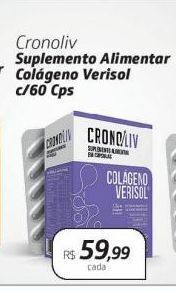 Drogal Cronoliv suplemento alimentar colágeno verisol c/60 cps oferta