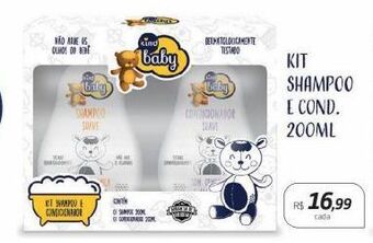 Drogal Kit shampoo e condicionador kind baby 200ml oferta