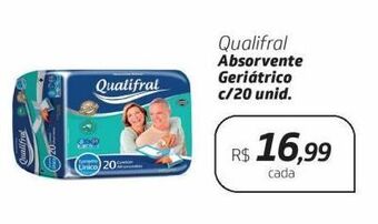 Drogal Qualifral absorvente geriátrico c/20 unid. oferta