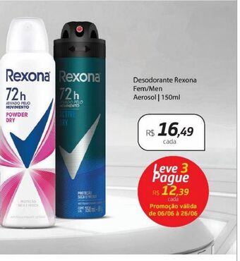 Drogal Desodorante rexona fem/men 150ml oferta