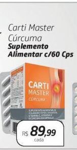 Carti master cúrcuma suplemento alimentar c/60 cps oferta na Drogal