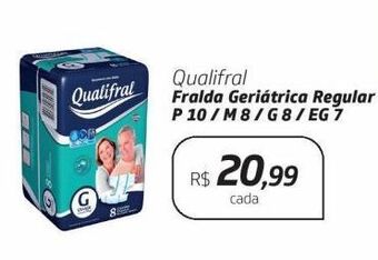 Drogal Qualifral fralda geriátrica regular p 10 / m 8 / g 8 / eg 7 oferta