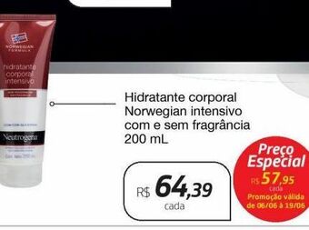 Drogal Hidratante corporal norwegian intensivo com e sem fragancia 200ml oferta