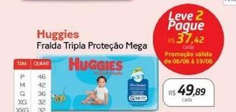 Drogal Fralda huggies tripla proteçao mega oferta