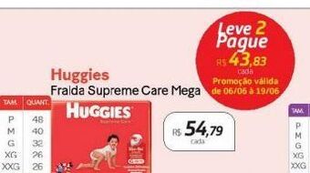 Drogal Fralda huggies supreme care mega oferta