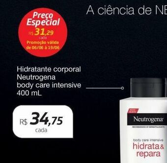 Drogal Hidratante corporal neutrogena body care intensive 400ml oferta