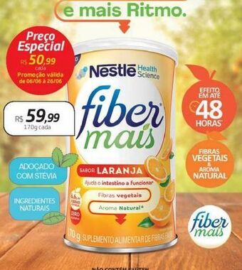 Drogal Nestlé fiber mais laranja 170g oferta