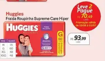 Drogal Fralda huggies roupinha supreme care hiper oferta
