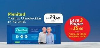 Drogal Toalhas umedecidas plenitud c/42unid oferta