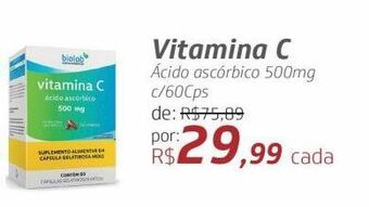 Vitamina c ácido ascórbico 500mg c/60cps