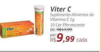 Drogal Viter c suplemento alimentar de vitamina c 1g 10 cpr efervescente oferta