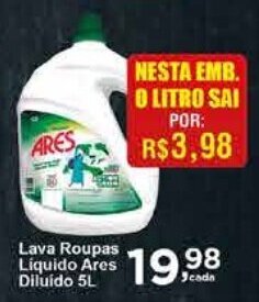 Lava roupas Liquido Ares Diluido 1L