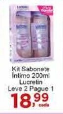Rossi Supermercado Kit Sabonete Intimo 200ml Lucretin leve 2 pague 1 oferta